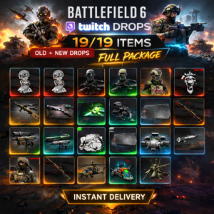 🎮 Battlefield 6 Twitch Drops – OLD + NEW DROPS ⚡🌍 BF6 GLOBAL  19/19 ITEMS